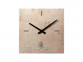 Часы настенные SLT 5196 CHESS WHITE WOOD в Шайдурово - shajdurovo.mebel-nsk.ru | фото