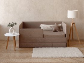 Диван-кровать Happy (капучино) в Шайдурово - shajdurovo.mebel-nsk.ru | фото
