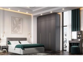 Гардеробная Эккервуд (графит) в Шайдурово - shajdurovo.mebel-nsk.ru | фото