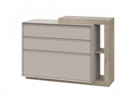 Комод 1200 22 J-Э Этна (дуб эндгрей/кашемир) в Шайдурово - shajdurovo.mebel-nsk.ru | фото