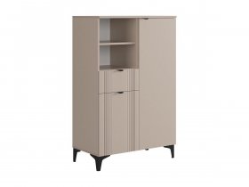 Комод 2 Рич (кашемир/фрапучино матовый/черный) в Шайдурово - shajdurovo.mebel-nsk.ru | фото