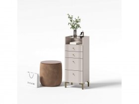 Комод 4 ящика КМ2 Одетта (дуб эндгрей/меланж) в Шайдурово - shajdurovo.mebel-nsk.ru | фото