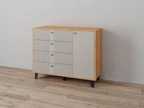 Комод «Катрин-13» (дуб крафт золотой/сантьяго софт) в Шайдурово - shajdurovo.mebel-nsk.ru | фото