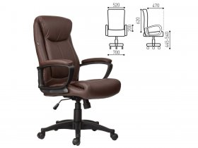 Кресло офисное BRABIX Enter EX-511, коричневое в Шайдурово - shajdurovo.mebel-nsk.ru | фото