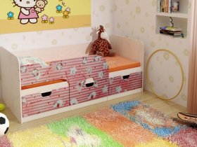 Кровать детская с ящиками 1,86 Минима Hello Kitty в Шайдурово - shajdurovo.mebel-nsk.ru | фото
