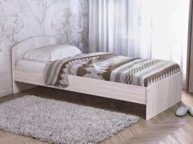 Кровать односпальная 80 с низкой спинкой (ясень шимо светлый) в Шайдурово - shajdurovo.mebel-nsk.ru | фото