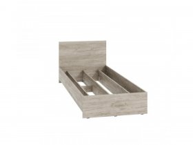 Кровать односпальная КР-080 Ронда (дуб крафт серый) в Шайдурово - shajdurovo.mebel-nsk.ru | фото