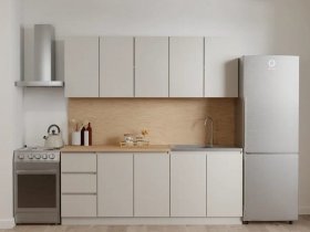 Кухонный гарнитур Мори 2,0 м (сатин) в Шайдурово - shajdurovo.mebel-nsk.ru | фото