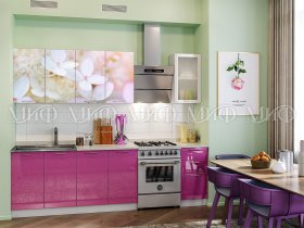 Кухонный гарнитур Вишневый цвет в Шайдурово - shajdurovo.mebel-nsk.ru | фото