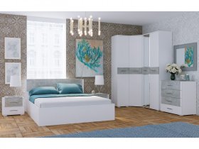 Модульная спальня Бьянка (белый/бетон) в Шайдурово - shajdurovo.mebel-nsk.ru | фото