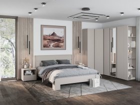 Модульная спальня Люмо (кашемир) в Шайдурово - shajdurovo.mebel-nsk.ru | фото