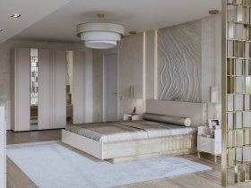 Модульная спальня Одетта (дуб эндгрей/меланж) в Шайдурово - shajdurovo.mebel-nsk.ru | фото