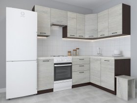 Модульная угловая кухня 1,4м*2,1м Лада (пикард) в Шайдурово - shajdurovo.mebel-nsk.ru | фото