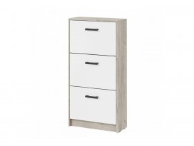 Обувница ОБ-2 Вега (дуб крафт серый/белый) в Шайдурово - shajdurovo.mebel-nsk.ru | фото