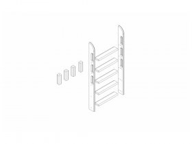 Пакет №10 Прямая лестница и опоры для двухъярусной кровати Соня в Шайдурово - shajdurovo.mebel-nsk.ru | фото