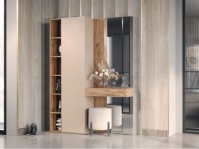 Прихожая Ева (кашемир/дуб вотан) в Шайдурово - shajdurovo.mebel-nsk.ru | фото