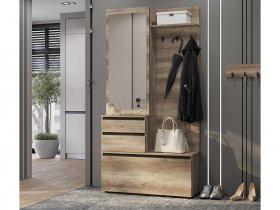 Прихожая ПР-04 Энигма (венге/дуб каньон) в Шайдурово - shajdurovo.mebel-nsk.ru | фото