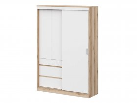 Шкаф-купе (1,5м) Брауни (дуб делано/белый) в Шайдурово - shajdurovo.mebel-nsk.ru | фото