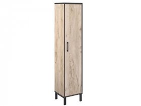 Шкаф-пенал Шк031.0 Гермес лофт (дуб крафт серый) в Шайдурово - shajdurovo.mebel-nsk.ru | фото