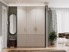 Шкаф трехстворчатый Эккервуд (Нью) (меланж) в Шайдурово - shajdurovo.mebel-nsk.ru | фото