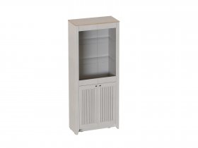 Шкаф-витрина двухдверная Валенсия (гостиная) в Шайдурово - shajdurovo.mebel-nsk.ru | фото
