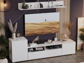 Стенка «Сильвия» (белый ясень) в Шайдурово - shajdurovo.mebel-nsk.ru | фото