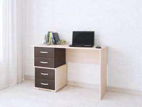Стол письменный Сити-2 (венге/дуб молочный) в Шайдурово - shajdurovo.mebel-nsk.ru | фото