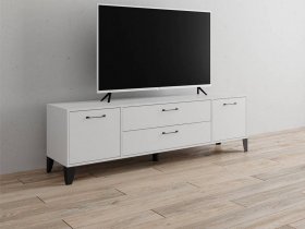 Тумба под ТВ Парус-13 (белый) в Шайдурово - shajdurovo.mebel-nsk.ru | фото